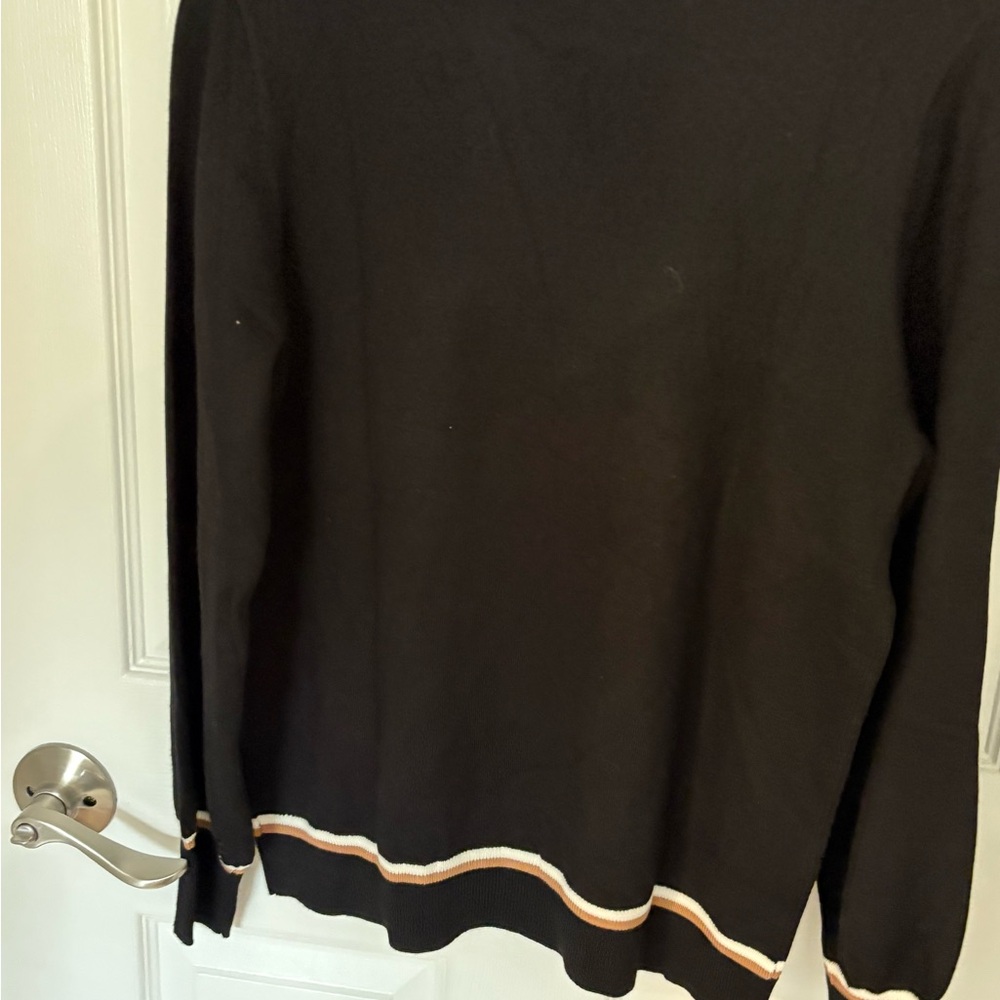 Adrianna Papell Black Blouse with Bow Accent - Picture 4 of 7